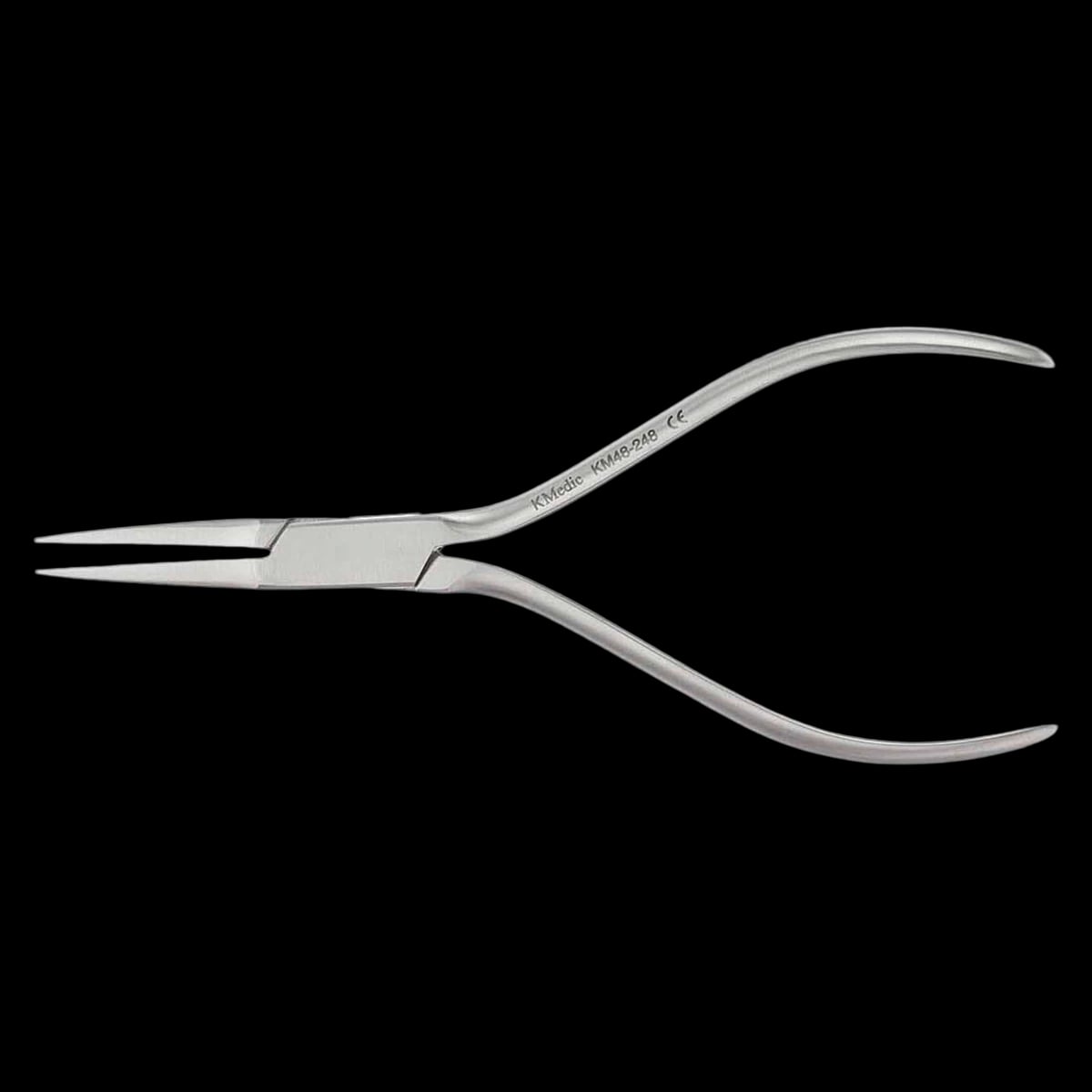 KMed Delicate Flat Nose Pliers, Stainless Steel, 6"