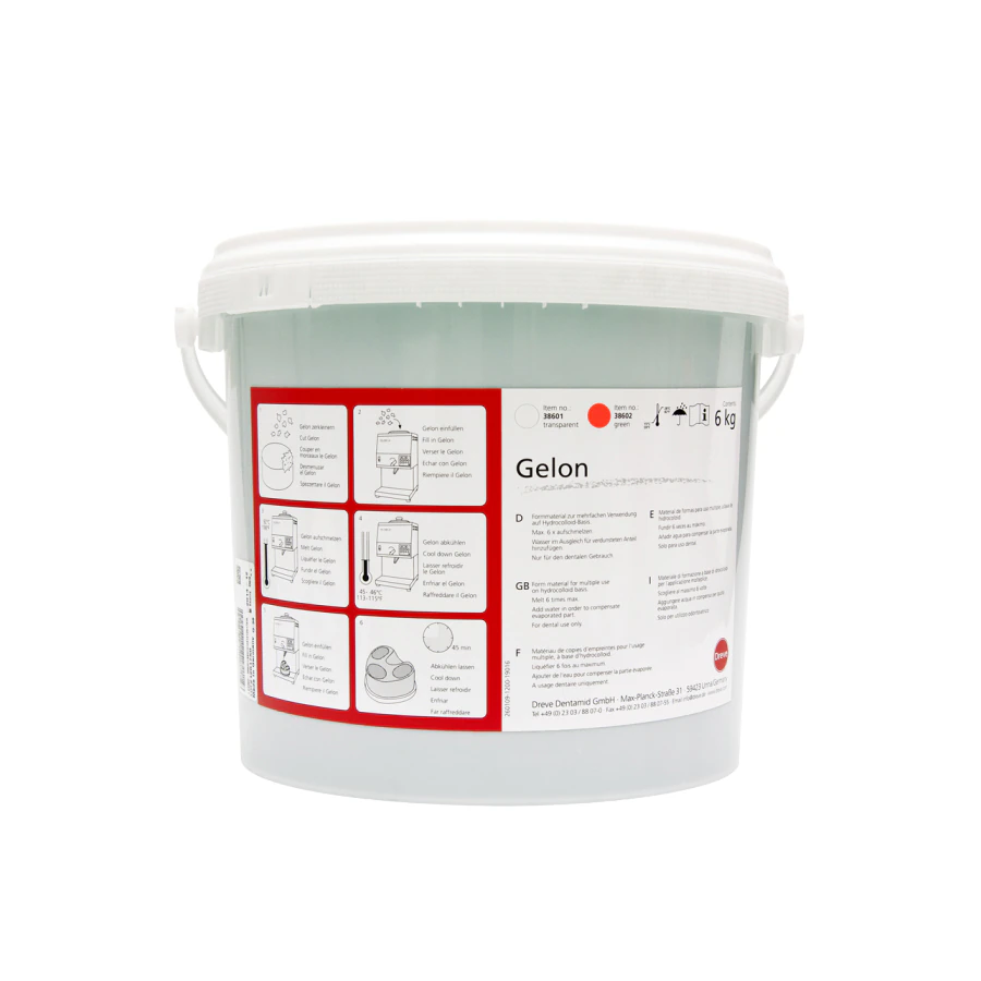 Gelon Transparent Duplicating Material, 6 kg Bucket