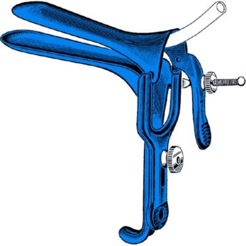 Sklar Instruments Graves Vaginal Speculum, Large, 4-1/2" x 1-3/8", Blue, Each
