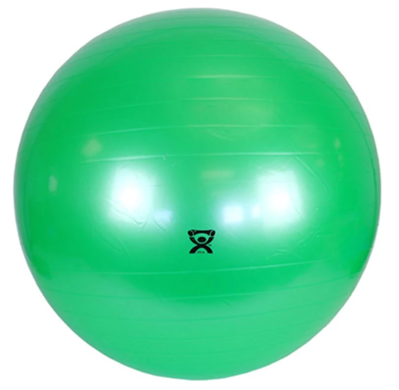 CanDo Gymnic Exercise Ball, Ribbed Plastic, 26" Diameter, Green