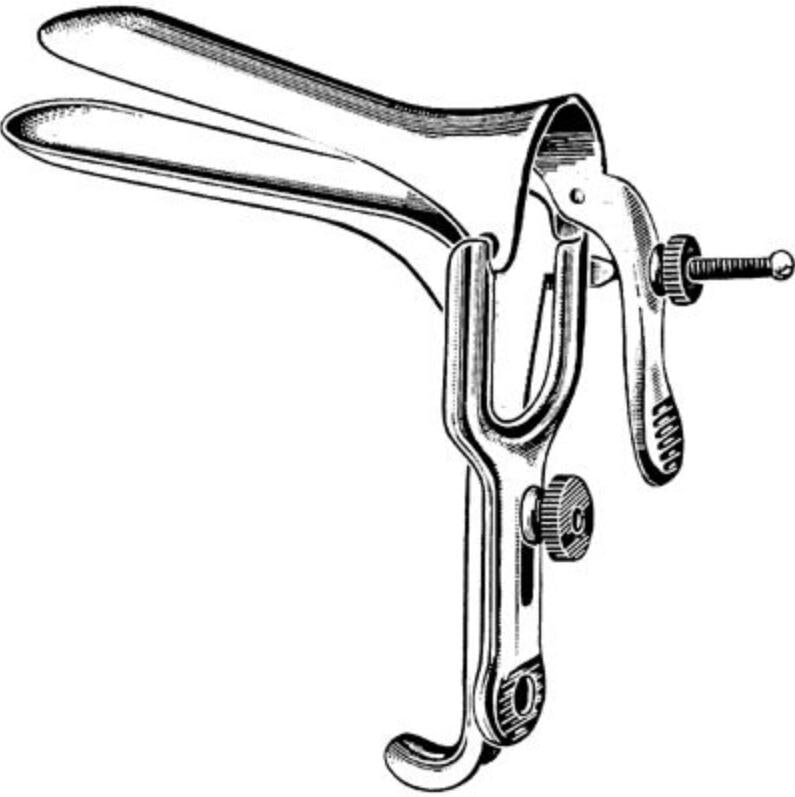 Sklar Instruments Graves Vaginal Speculum, Medium, 4" x 1-1/4"