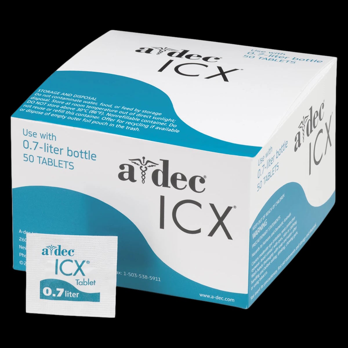 ICX® Waterline Treatment Tablets, 0.7L Bottle, 50 Tablets/Box, 90.1064.00