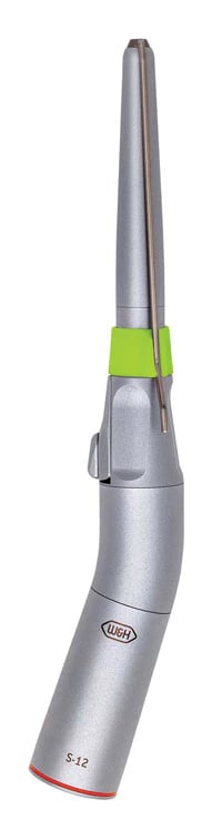 W&H Surgical Electric Handpiece S-12, Contra Angle, Lever Autochuck, External Spray, No Light, 1:2 Ratio, 40,000 rpm