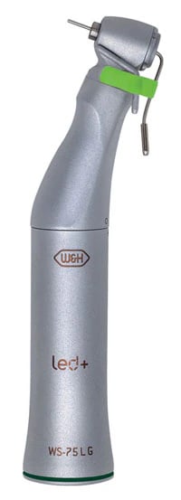W&H WS-75 LG Surgical Contra Angle Handpiece with Mini LED+, 20:1, Single Spray, 1/Pkg, 30032000