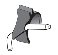 W&H Irrigation Clip E/KM, Black, for WI-75 E/KM / WS-75 E/KM and WS-75 LED G, Pack of 3