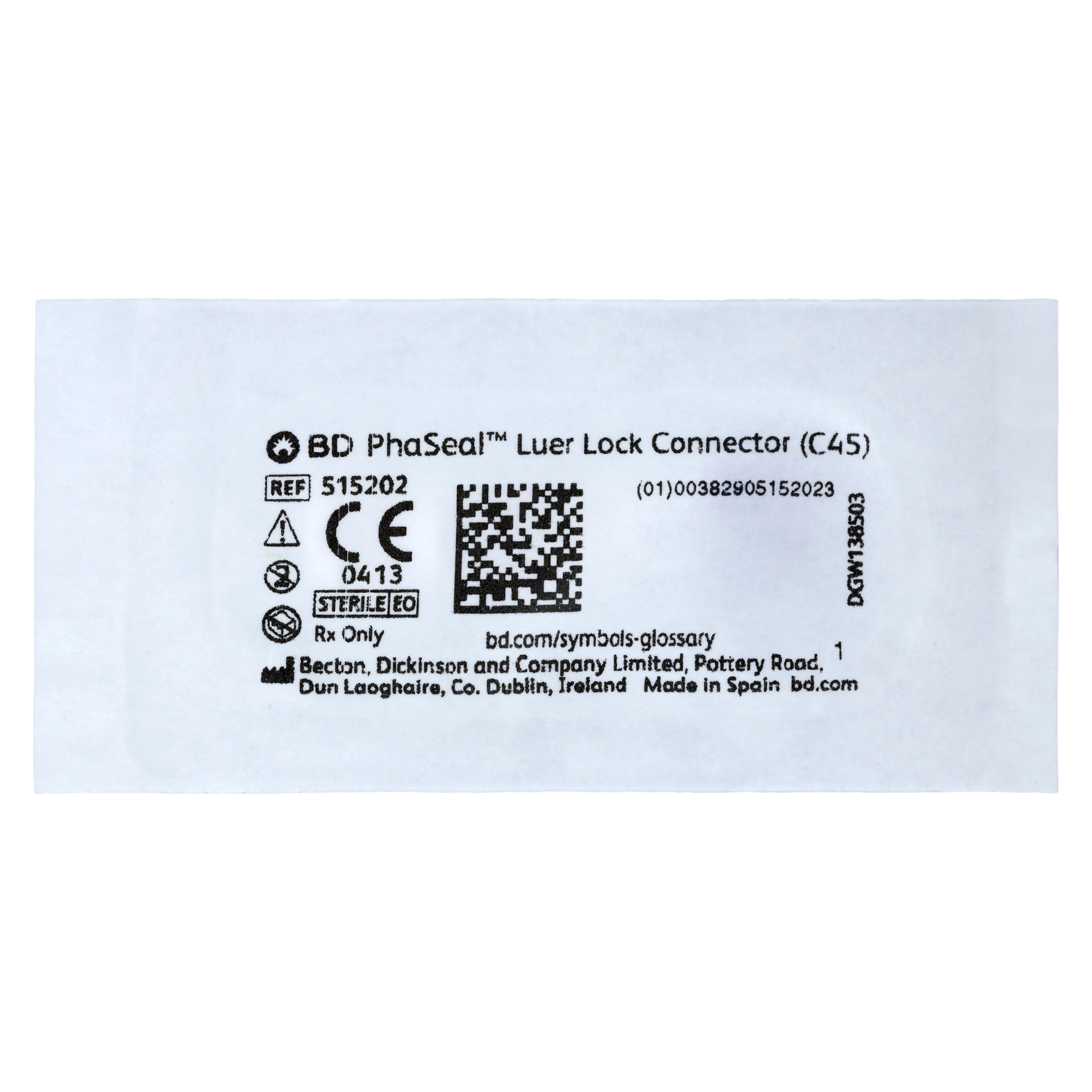 BD PhaSeal IV Tubing Connector, Needleless, Standard Luer Lock, Closed System with Internal Pistons, C45, 200/Case