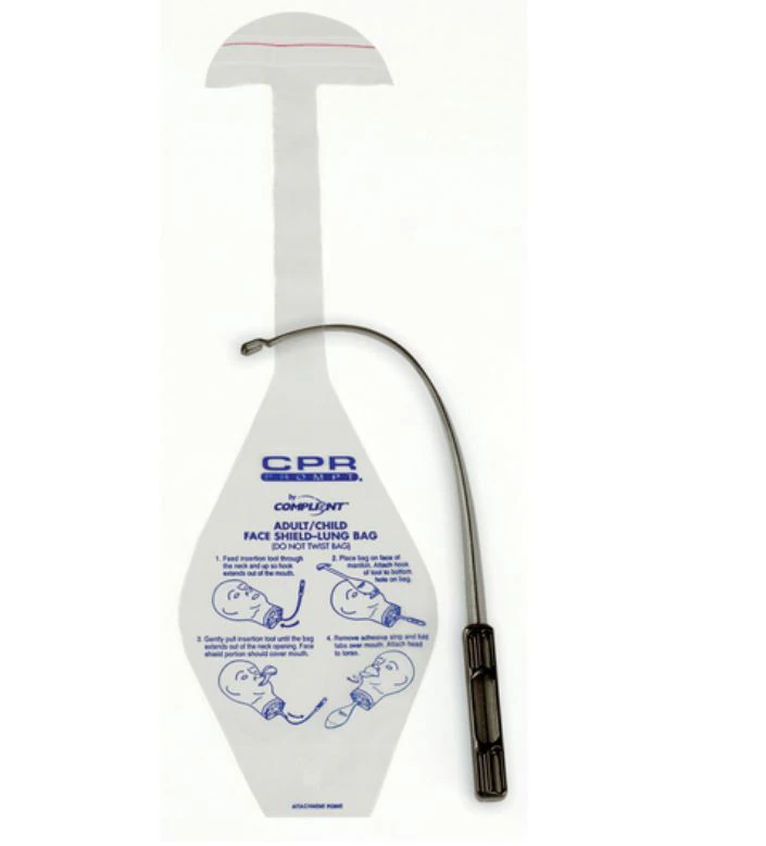 CPR Prompt Insertion Tool Face Shields, Adult/Child Combo, 100/Package