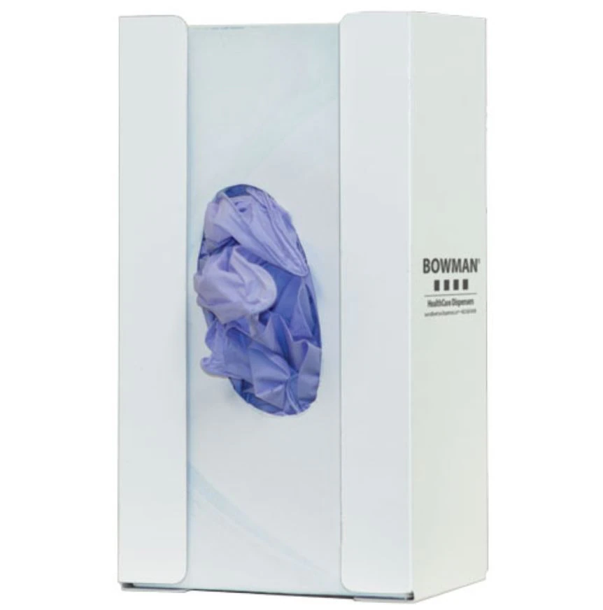 Patterson® Glove Dispenser, White Baked Enamel, Single, Wall-Mountable/Countertop, 5-1/2"W x 10"H x 3-3/4"D, GB-3