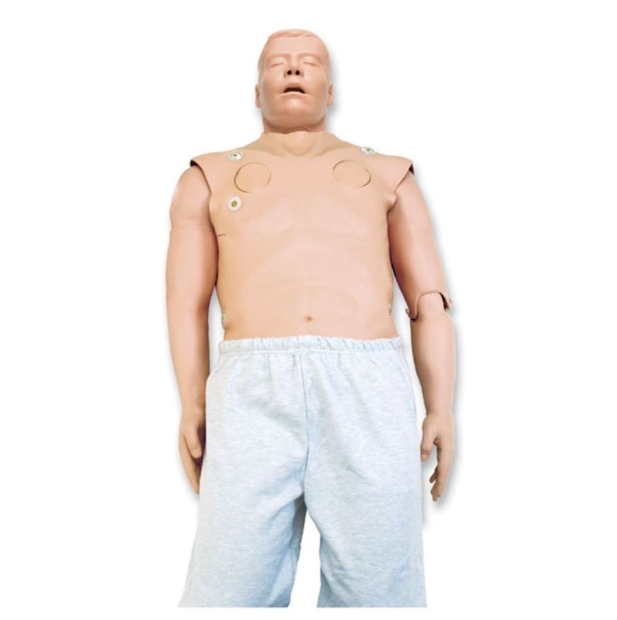 Nasco Healthcare ALS STAT Adult Manikin with Deluxe Airway Management Head, 55x28x11"