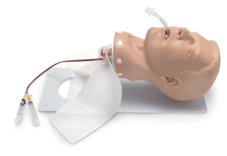 Nasco Healthcare Deluxe Adult Airway Management Head Training Manikin, Light Skin, Male, Adult