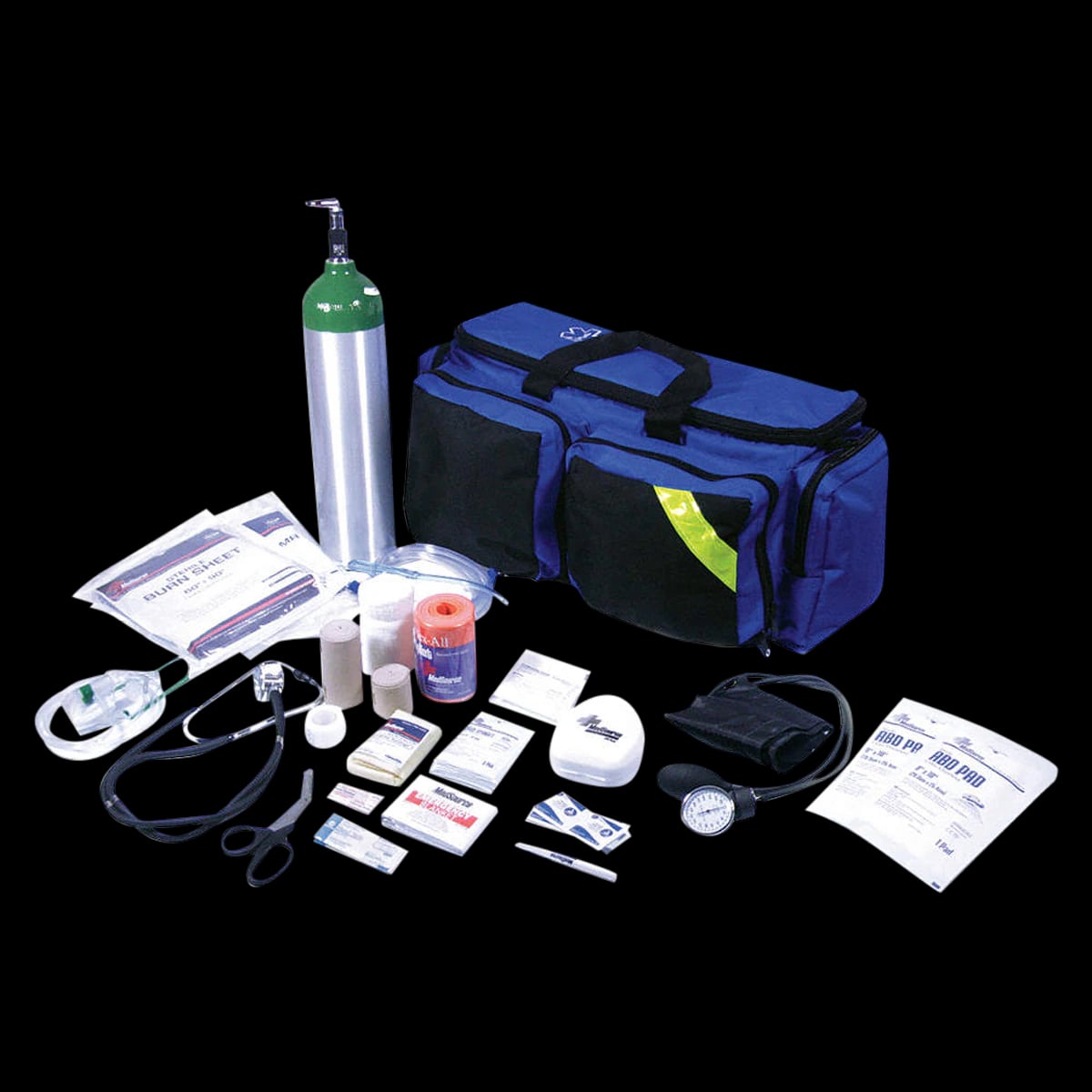 Medsource International Deluxe O2 Bag, Filled w/Empty, Royal Blue, 25x22x21"
