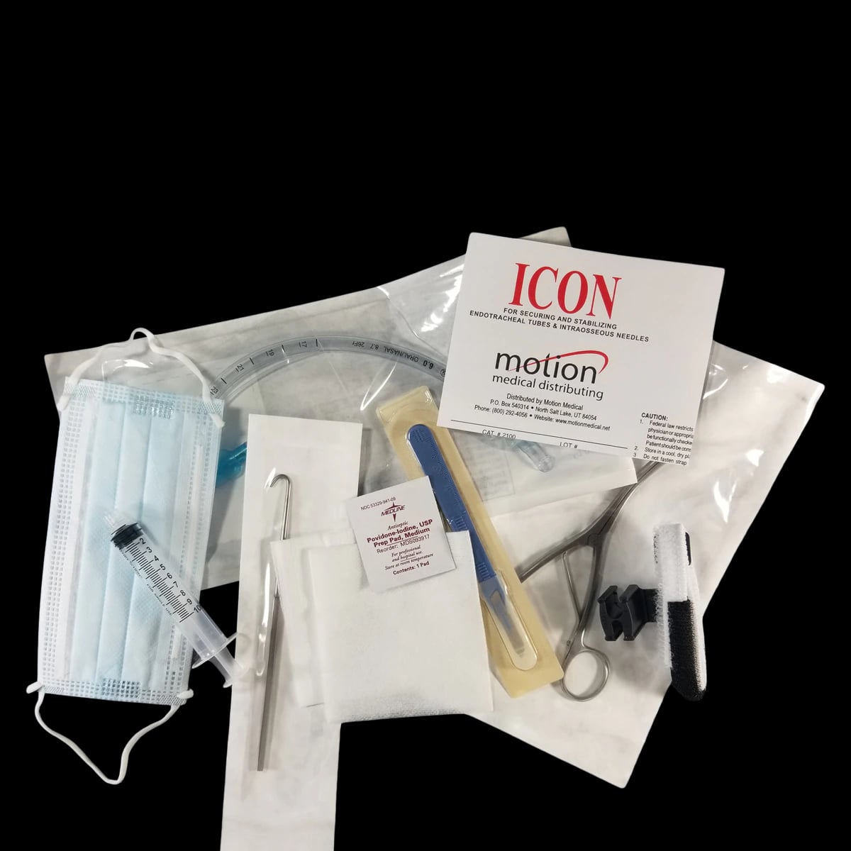 Cricothyrotomy Kit with Instruments, 6.5mm, Polybag, Each