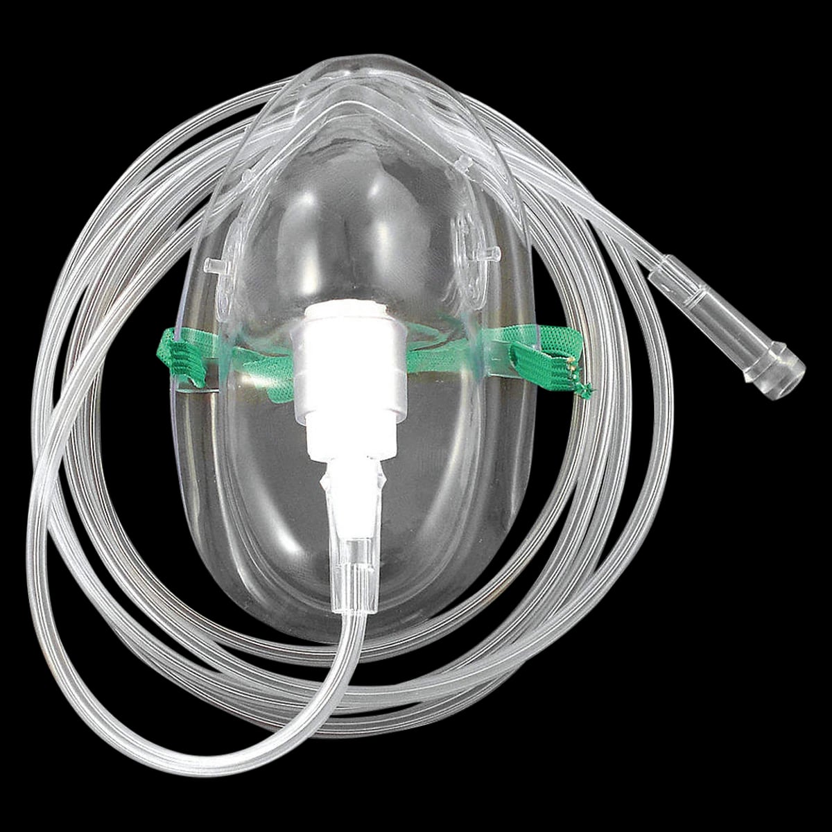Medsource International Infant Oxygen Mask, PVC, Medium Concentration, Clear, with 7' Star Lumen Tubing, Strap and Nose Clip, Each