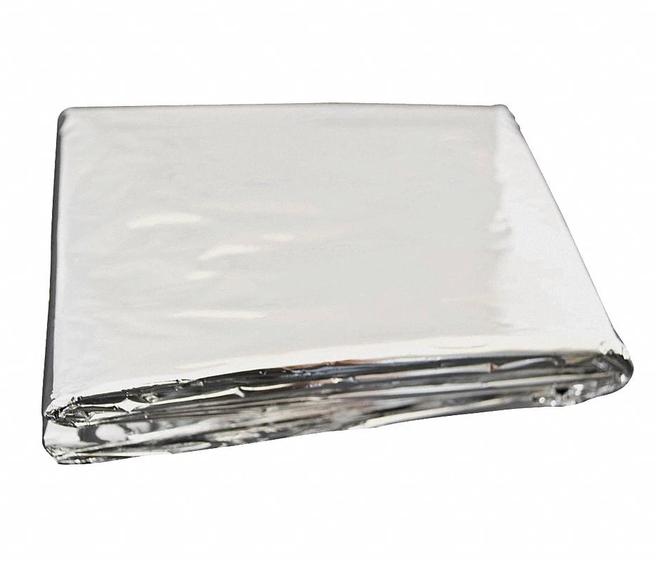 Medsource International Emergency Rescue Blanket, Silver Mylar, 52" x 82"