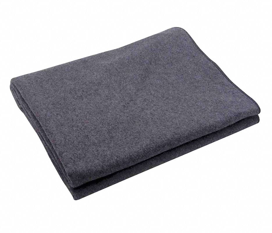 Medsource International All Purpose Wool Blanket, Dark Gray, 66" x 88"
