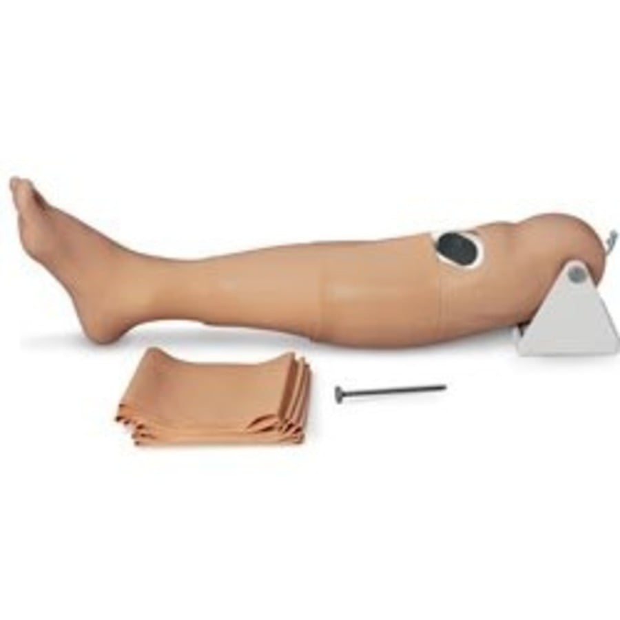 Nasco Healthcare Intraosseous Leg Trainer with Stand, Adult STAT Simulator