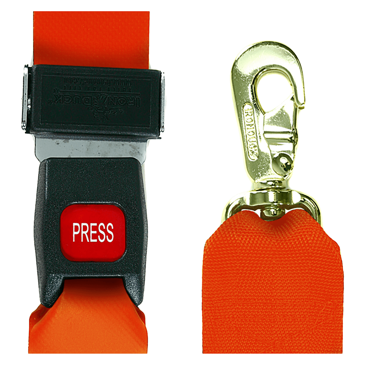 Pro-Lite Restraint Strap, Nylon, 2-Piece, Metal Buckle, Fixed Speed Clip, Each