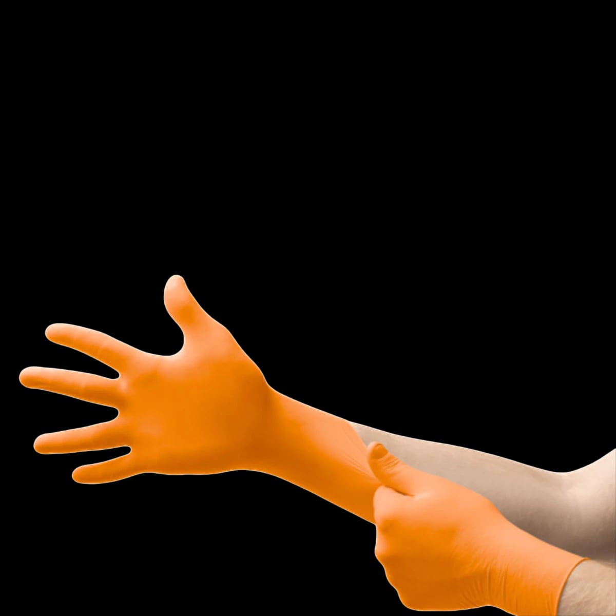 Microflex Blaze Orange Nitrile Exam Gloves, Small, Powder-Free, Non-Sterile, Textured, 100/Box