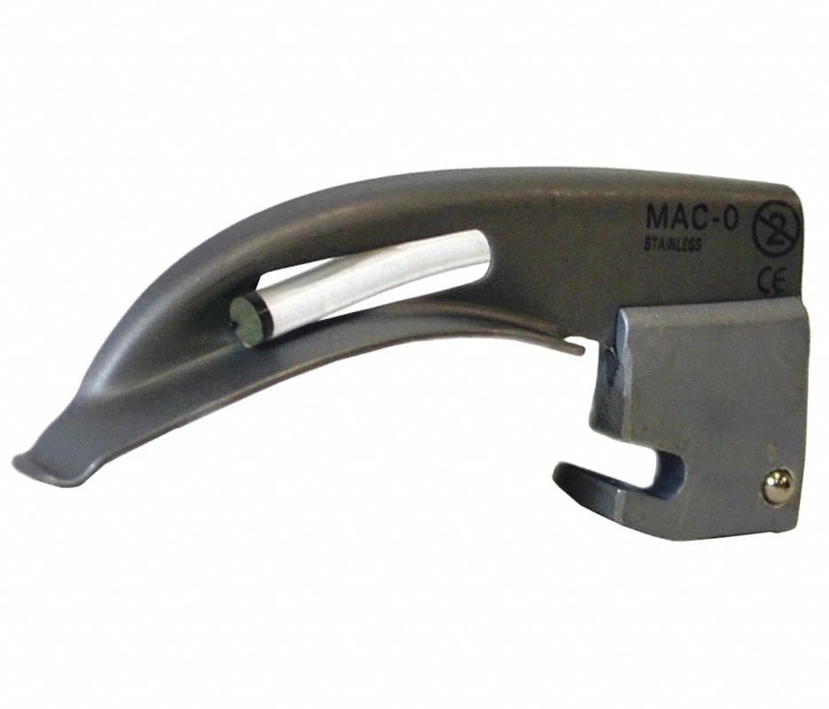 Medsource International Laryngoscope Blade, Macintosh #0, Newborn, Fiber Optic, Disposable