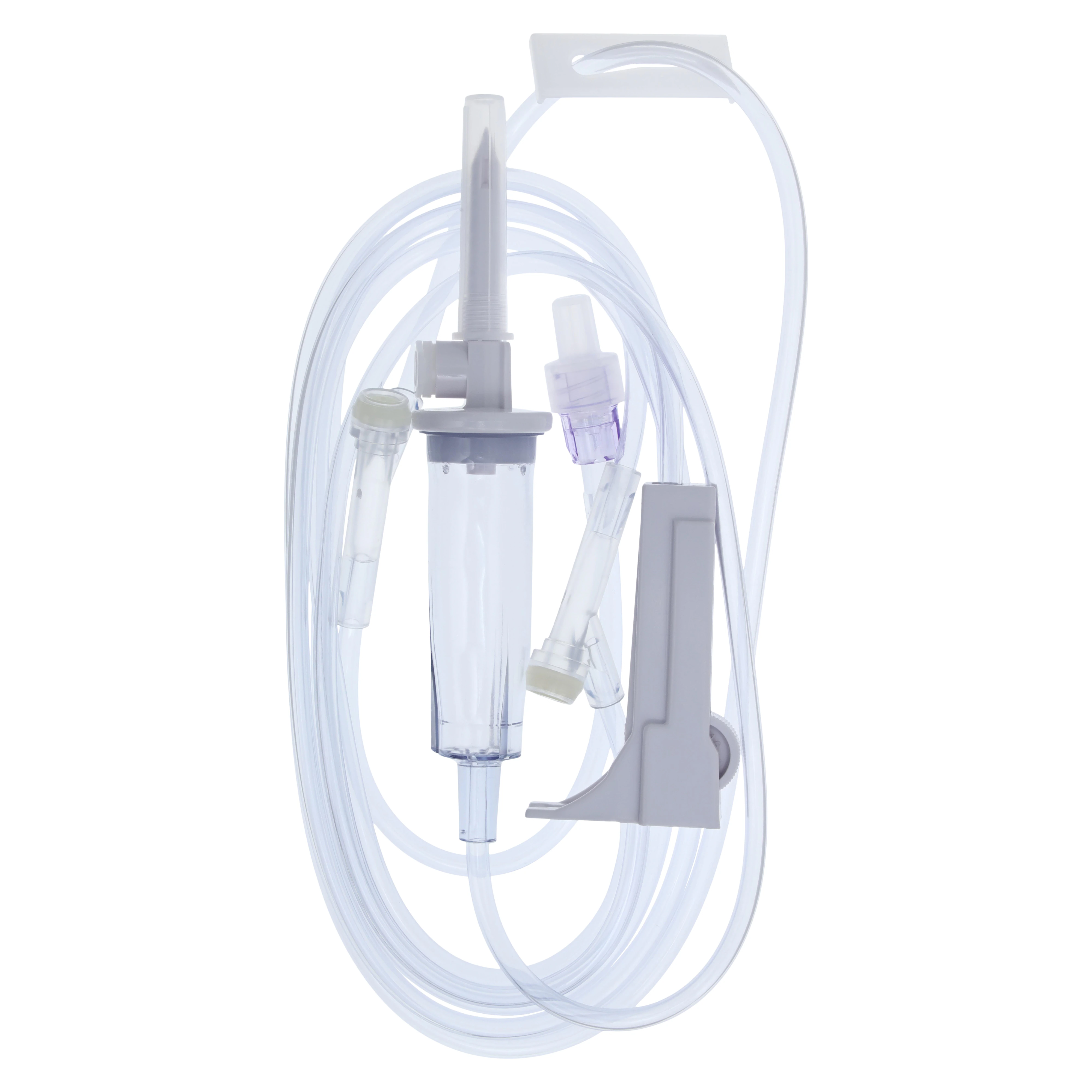B. Braun Safeline IV Set with 2 Injection Sites, Needleless, 15 Drops/mL, 97" SPIN-LOCK Connector, Sterile, Latex-Free