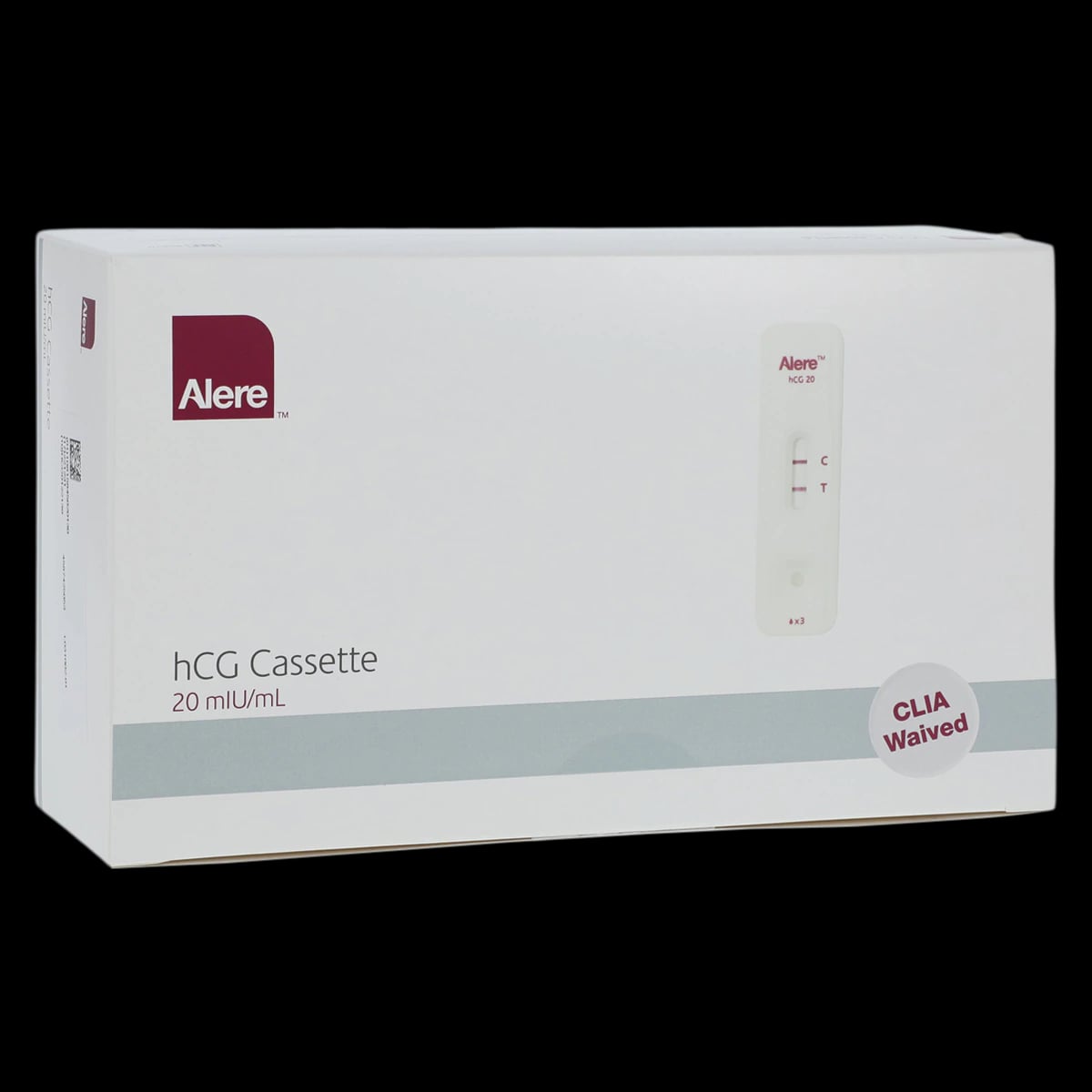 Alere hCG Cassette Test, CLIA Waived, 20 mIU/mL Sensitivity, Urine, 30/Box
