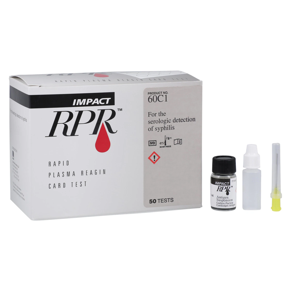 Impact RPR Rapid Plasma Reagin Test Card Kit, 50 Tests/Box