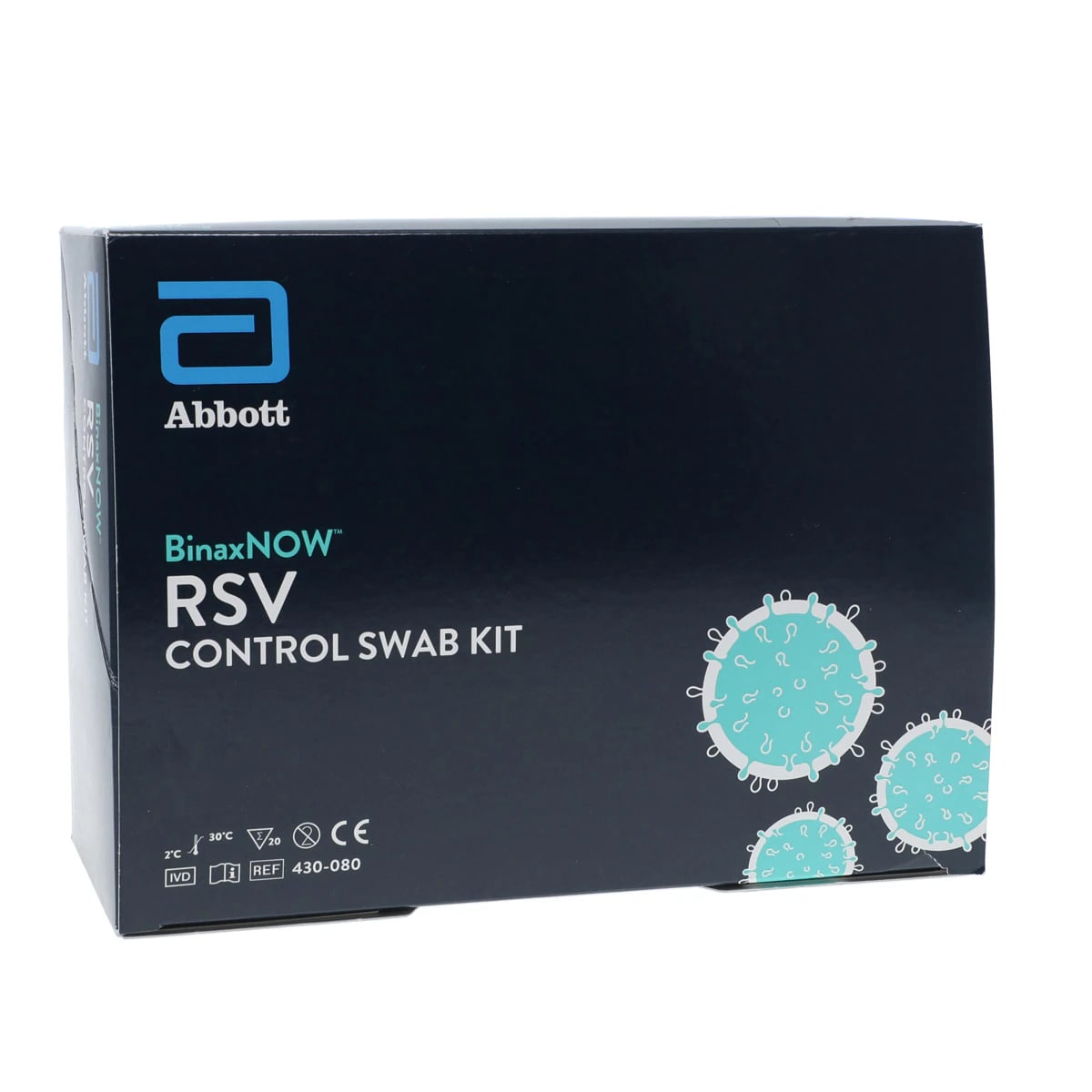 BinaxNOW RSV Control Swab Set for Test Card, 10 Positive/10 Negative, 10/Box