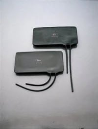 Tycos Inflation Bladder, 2-Tube, Black, Latex-Free, for Pocket/Wall Aneroid/Mercury Sphygmomanometer