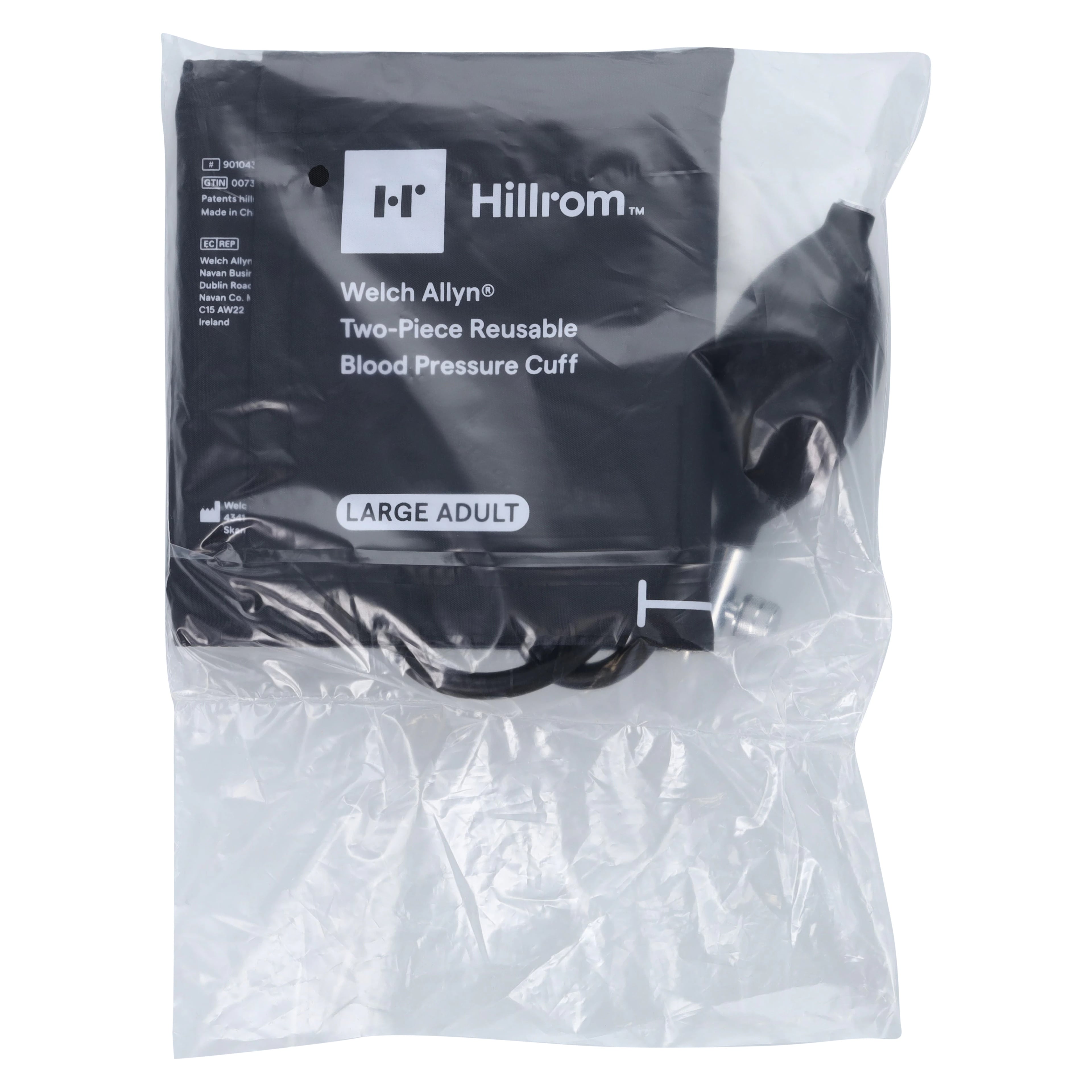 Welch-Allyn Blood Pressure Inflation System, 2-Tube, Size 12, Black, Latex-Free, for Sphygmomanometer