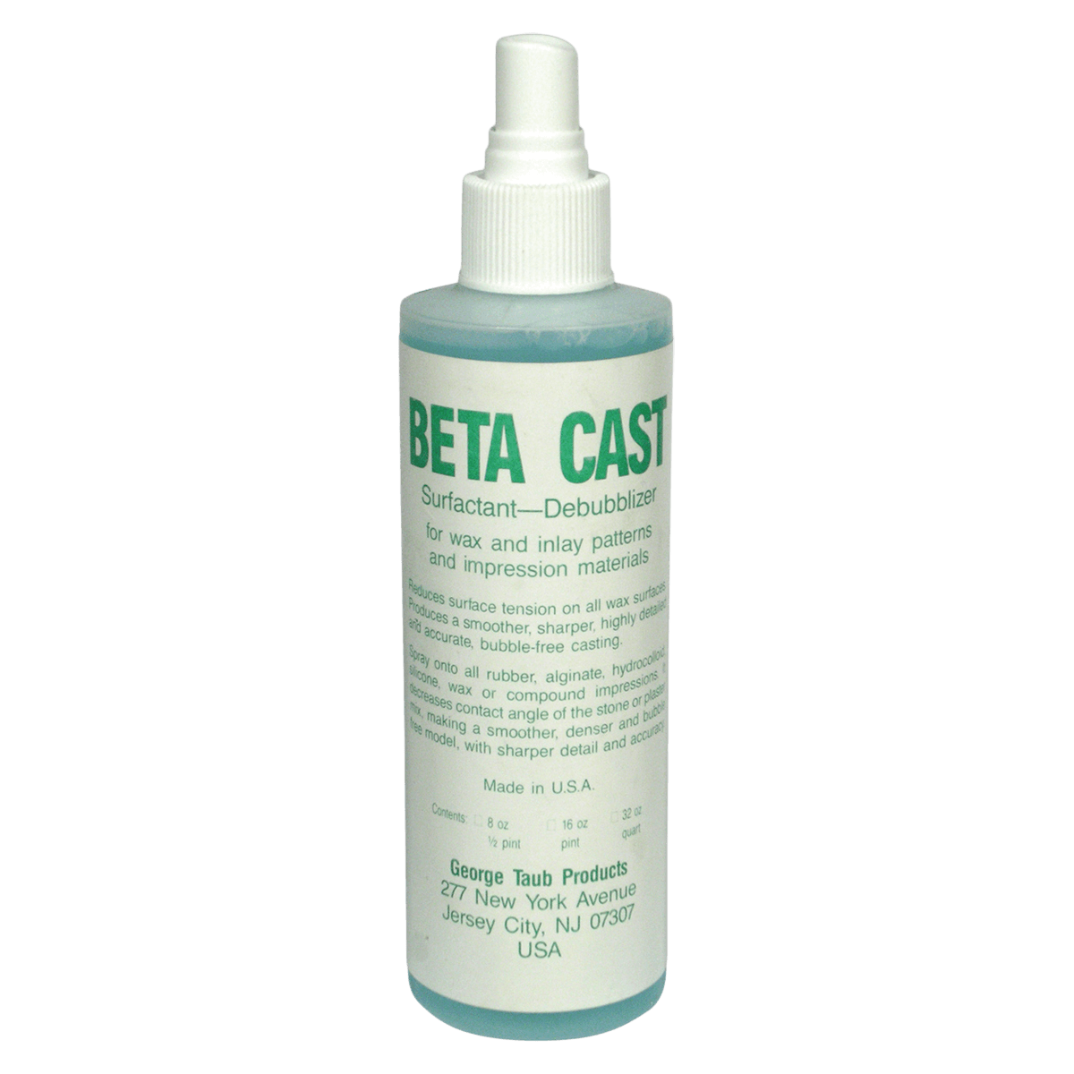 Taub Products Beta-Cast Debubblizer Investing Aid Spray Bottle, 8 oz