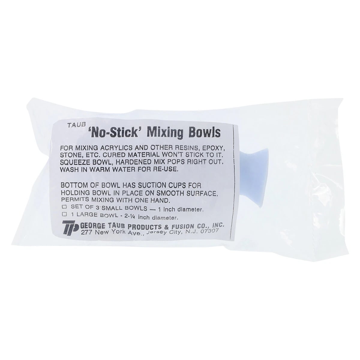 Taub No-Stick Autoclavable Silicone Mixing Bowls, Small (1" Diameter, 7cc), Pack of 3