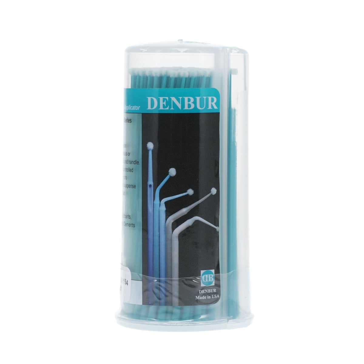 Magic Brush Easy Shake Medium, Teal, Double Bending Micro Applicator, 150/Box, Denbur
