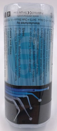 Denbur Magic-Brush Double Bending Micro Applicator Refill, Small, Pastel Blue, 150/Box