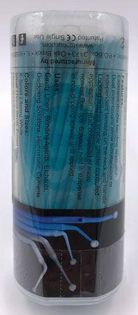 Magic-Brush Double Bending Micro Applicator Refill, Medium, Teal, 150/Box