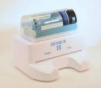 Denbur Single-Take Applicator Dispenser with Magic Brush Pod, Medium Teal, 150 Applicators, 1 Kit