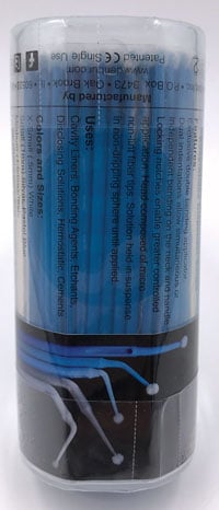 Denbur Magic-Brush Double Bending Micro Applicator Refill, Large, Blue, 150/Box