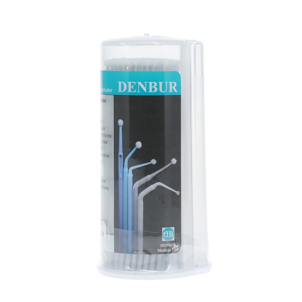 Denbur Magic-Brush Double Bending Micro Applicator, Small, Silver, Easy-Shake, 150/Box, 930153