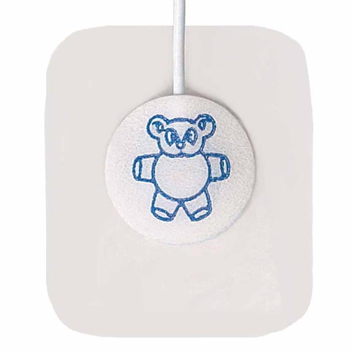 Conmed Neotrode II Pediatric/Neonatal ECG Electrode with Attached Wire, 1x1.2", Tape/Repositionable Gel, 3/Package