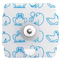 Conmed Huggables Pediatric/Neonatal ECG Electrode, 1.25" Tape, Wet Gel, Snap, 30/Box