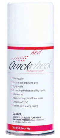 Quickcheck Red Indicating Spray, 75g Can, Vacalon