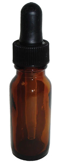 Clarke Container Glass Dropper Bottle with Pipette, 0.5 oz, Reusable, 12/Package
