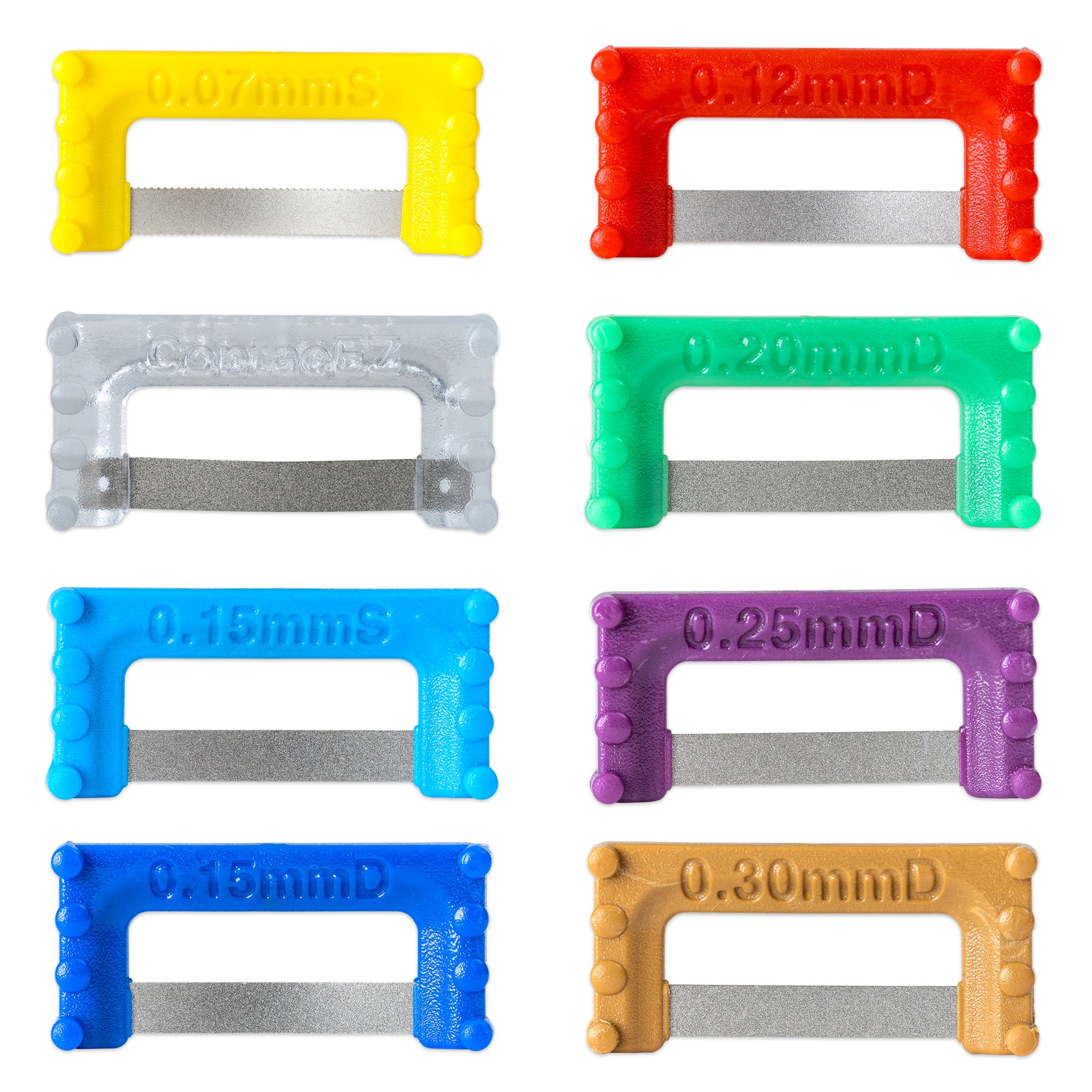 ContacEZ IPR & IPR Plus Interproximal Strips Combined Kit, 0.07mm-0.30mm, 8 Strips/Pk