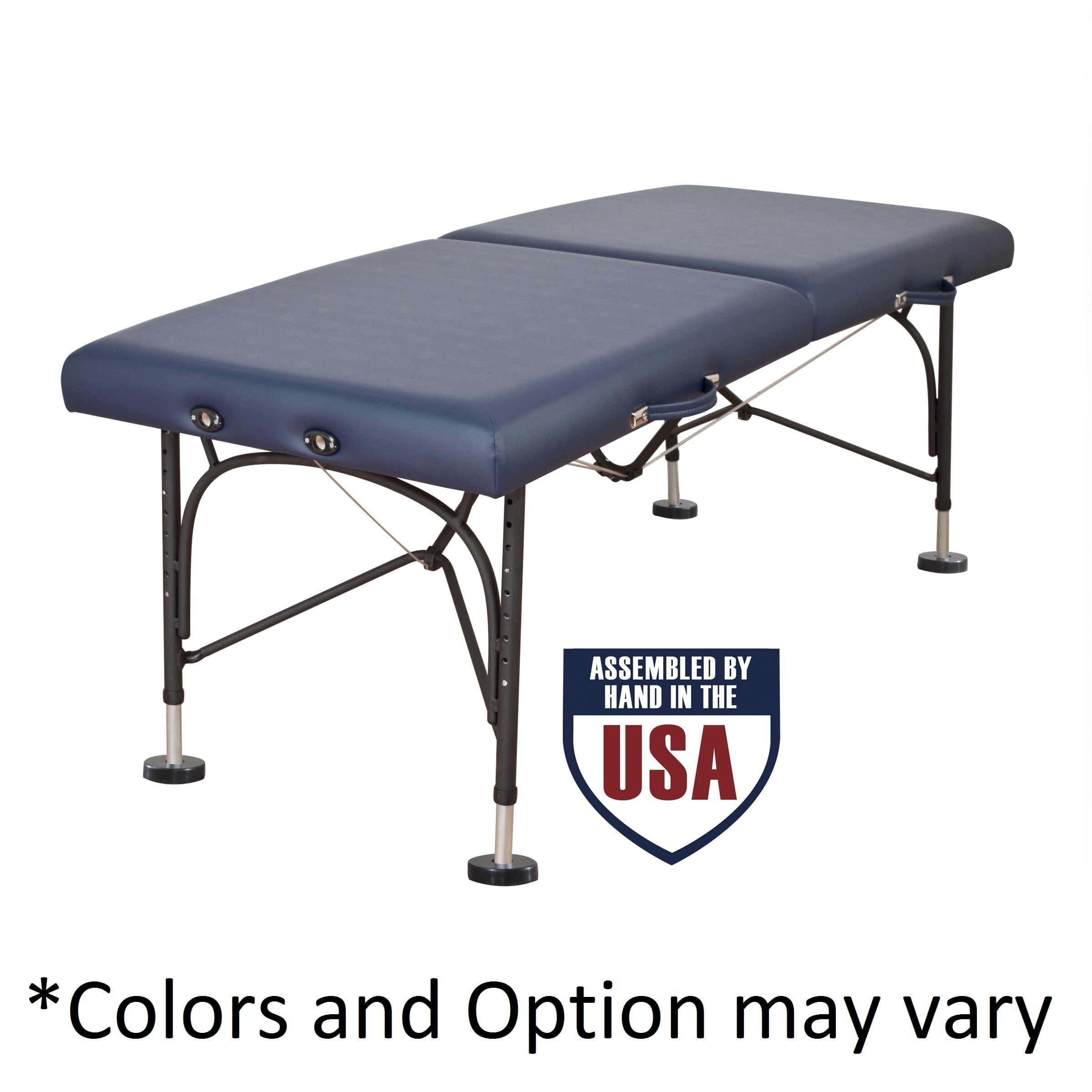 Oakworks BOSS 29" Treatment Table with Foot Control and Casters, Royal Blue, 600 lb Capacity