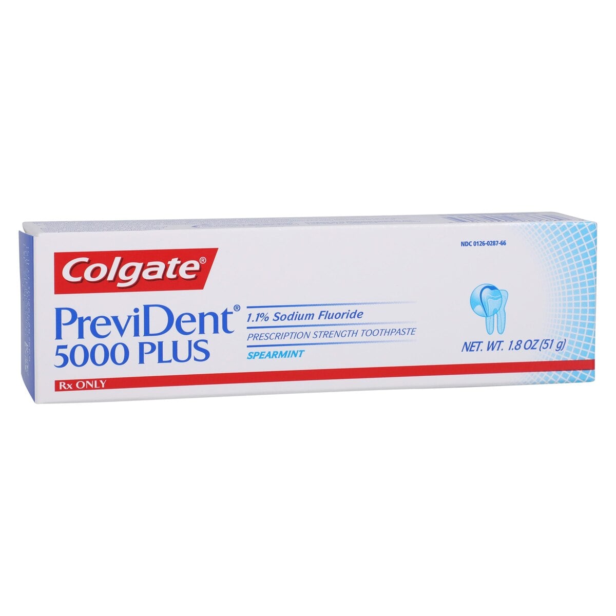 Colgate PreviDent 5000 Plus Toothpaste, 1.1% Sodium Fluoride, Prescription Strength, Spearmint, 1.8 oz Tube