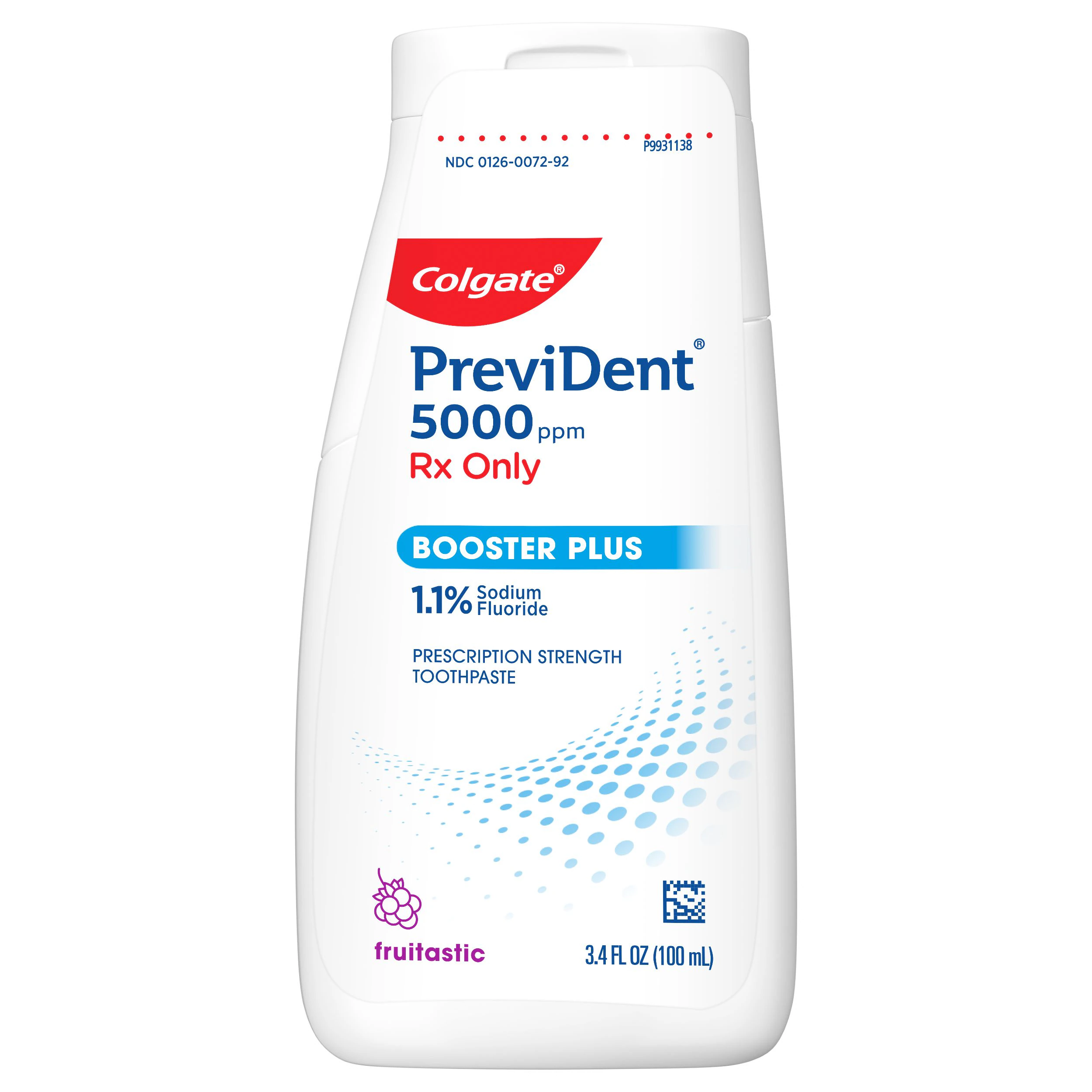 PreviDent 5000 ppm Booster Plus Toothpaste, 1.1% NaF, Fruitastic Flavor, 3.4 oz Bottle