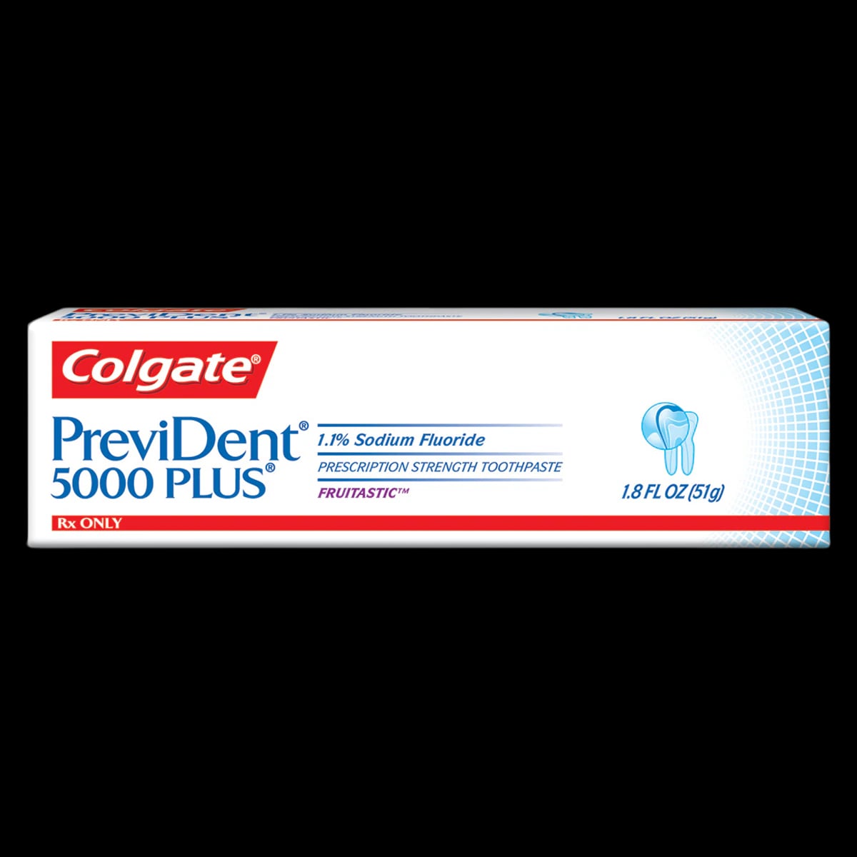 Colgate PreviDent 5000 Plus Toothpaste, 1.1% Sodium Fluoride, Prescription Strength, Fruitastic Flavor, 1.8 oz Tube