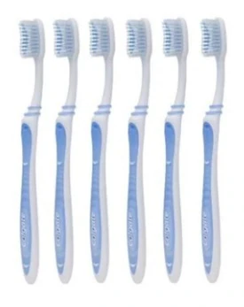 Colgate Wave Toothbrush, Adult, Soft, 35 Tuft Compact, Assorted Colors, 6/Box