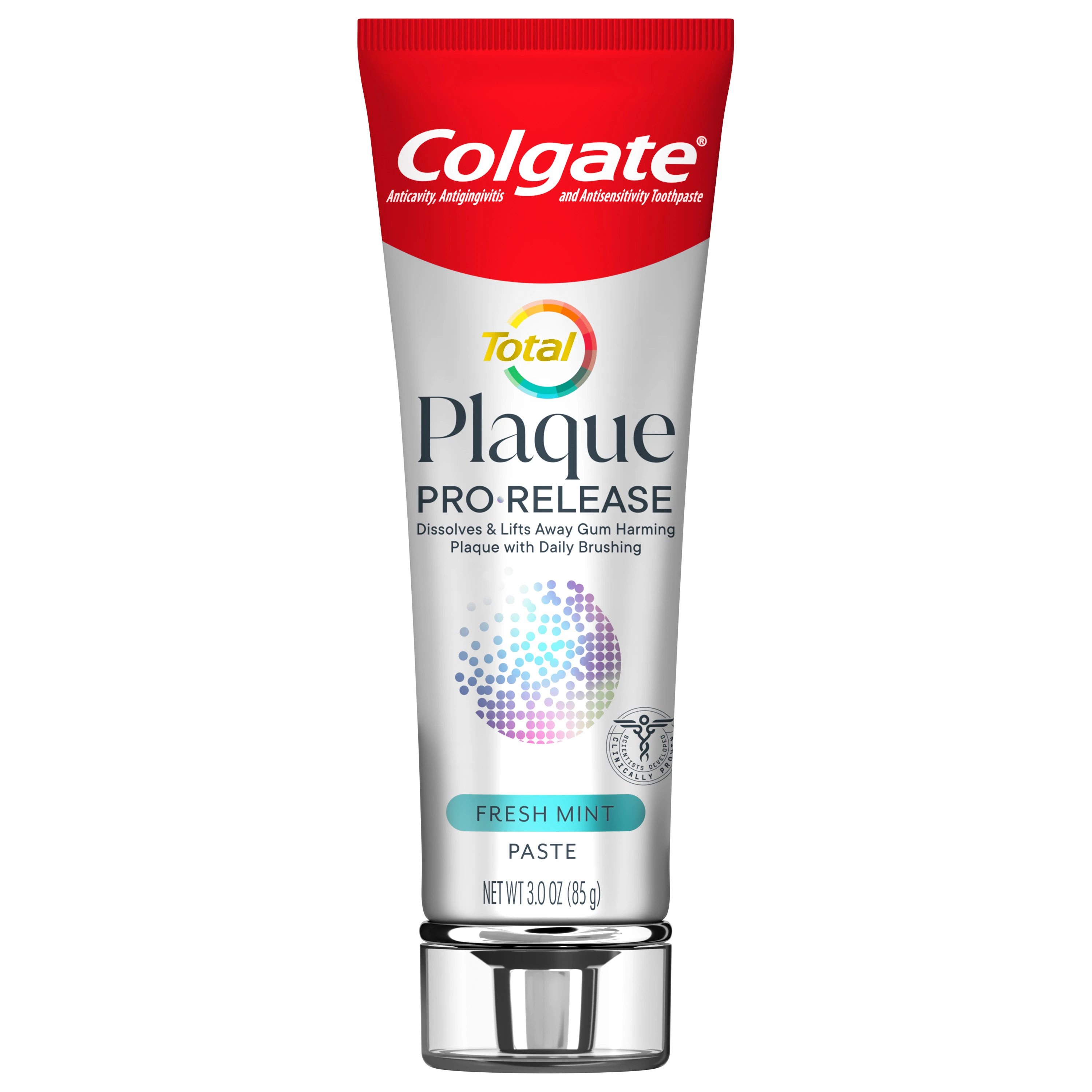 Colgate Total Plaque Pro-Release Fresh Mint Toothpaste, 3 oz, 0.45% SNF2, 24/Case
