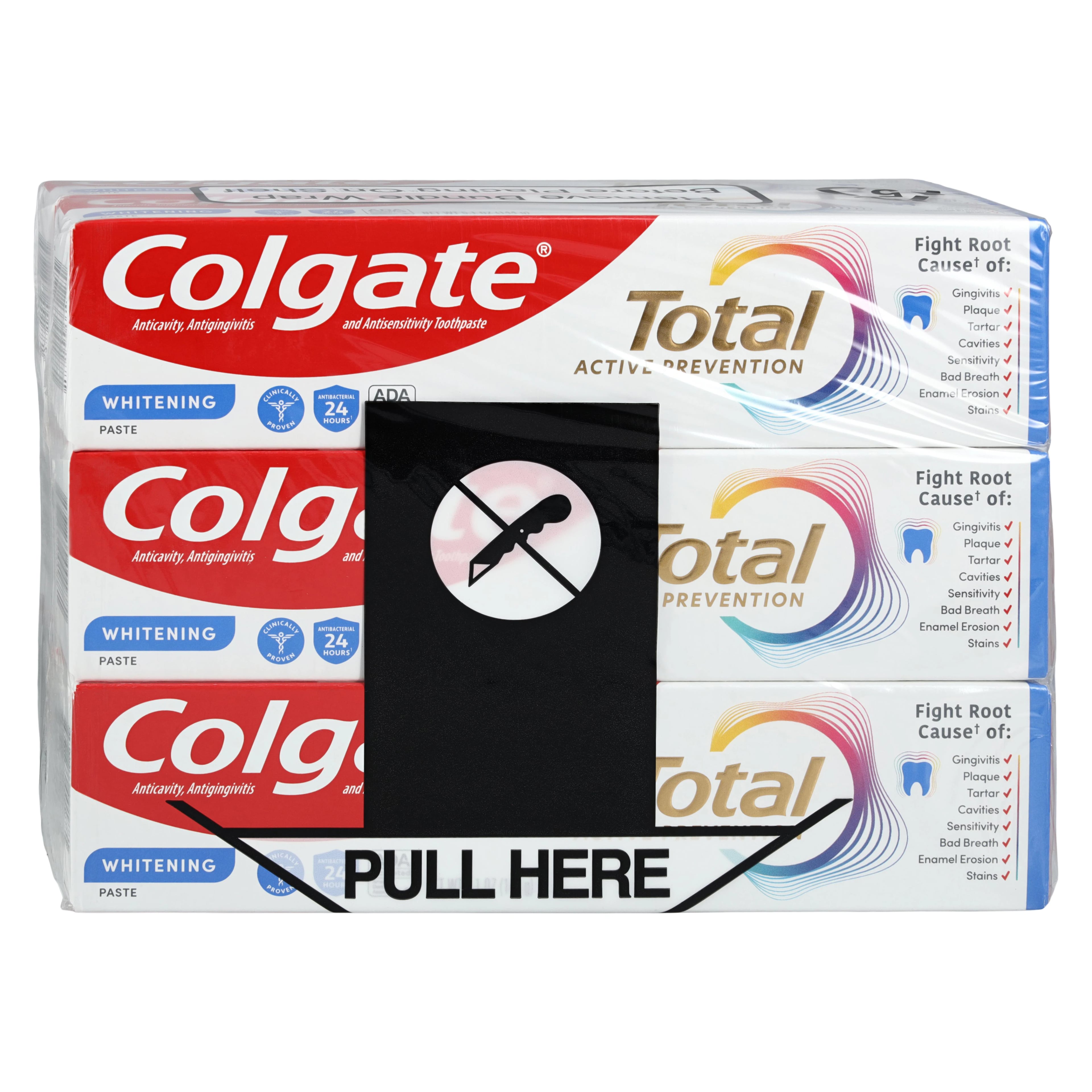 Colgate Total Whitening Toothpaste, Mint, 5.1 oz Tube, 0.4% Stannous Fluoride, 24/Case