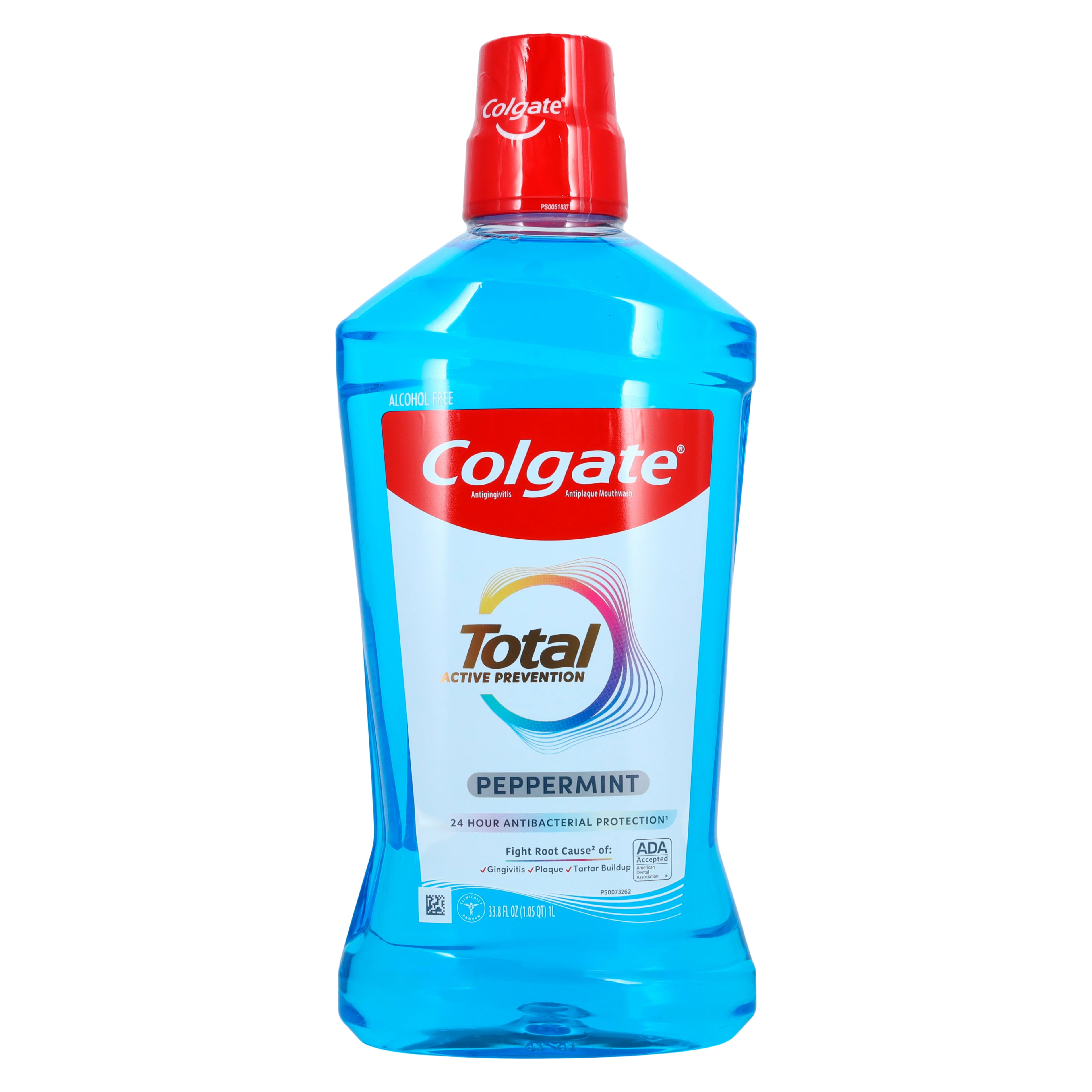 Colgate Total Mouthwash Peppermint Bundle, 1 Liter, Cetylpyridinium Chloride 0.075%, 6/Box